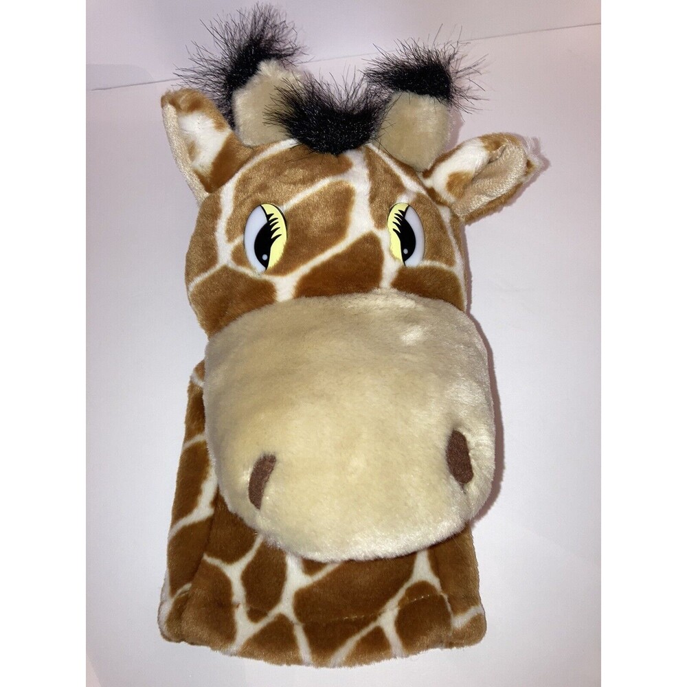 AURORA Hand Puppet GIRAFFE Head 10” PRETEND Kids TOY STUFF PLUSH ZOO ANIMAL
